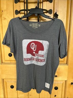 Original Retro Brand Gray Graphic University of Oklahoma T-Shirt